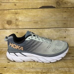 Hoka One One Clifton 6 Running Shoes Womens Size 6.5 Gray Athletic Sneakers